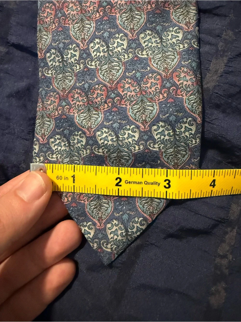 Dior Monsieur Paisley Silk Tie in Navy, Rust & Cream